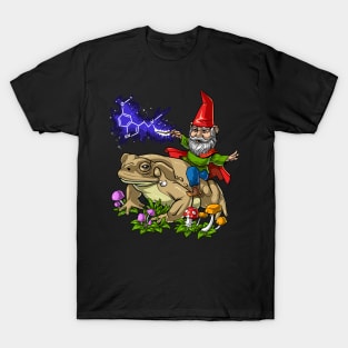 Gnome Riding Psychedelic Bufo Alvarius T-Shirt